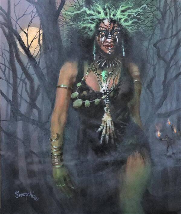  Voodoo Woman Poster featuring the painting Voodoo Woman by Tom Shropshire