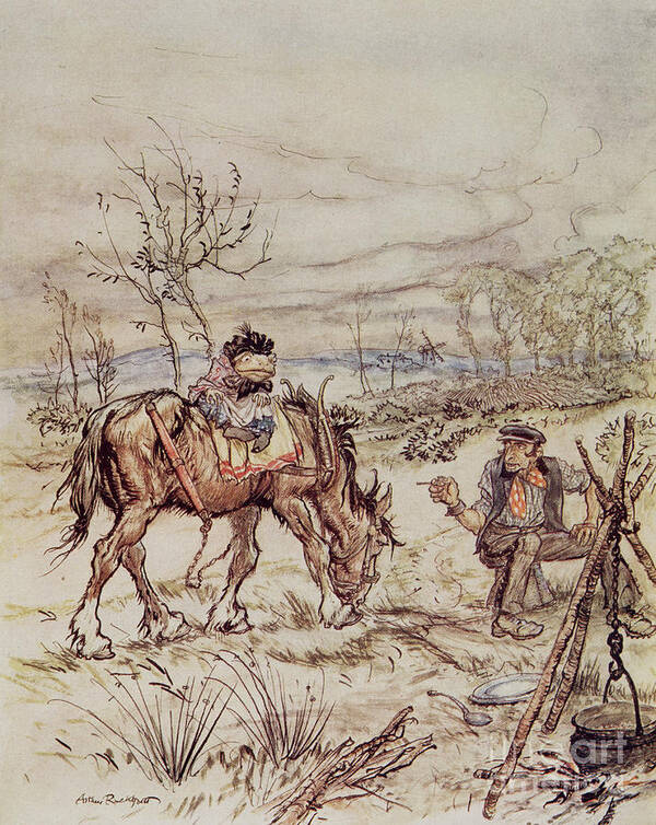 Toad Poster featuring the painting Want to sell that there horse of yours by Arthur Rackham