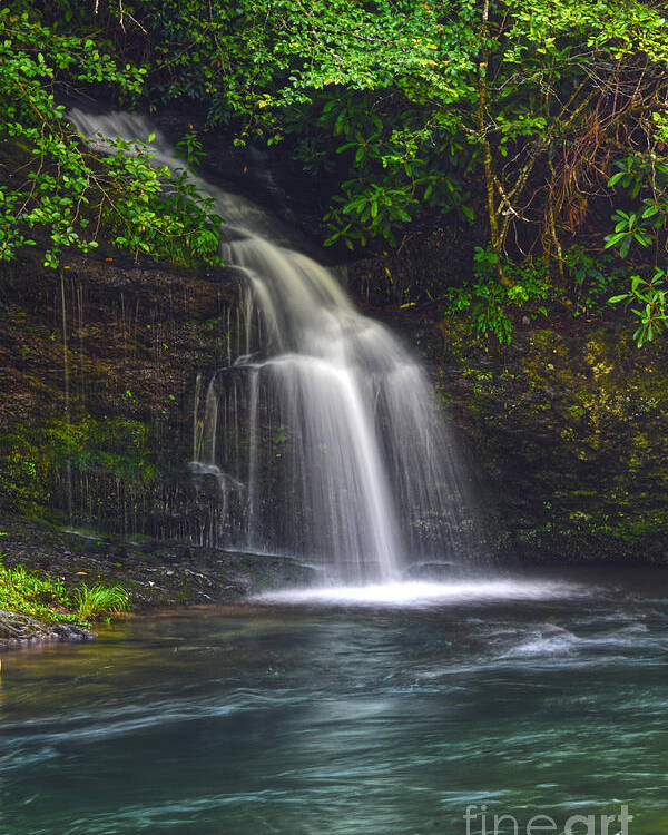 Waterfall Poster featuring the photograph Waterfall On Little River by Phil Perkins