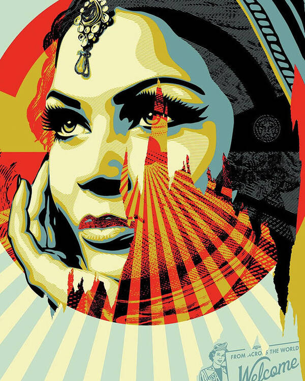 SHEPARD FAIREY Obey Giant Sticker 3.5 X 4.75" PAINT IT BLACK from poster print 