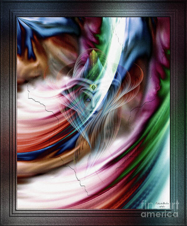 Dreams Poster featuring the digital art Whispers In A Dreams Of Beauty Abstract Portrait Art by Rolando Burbon