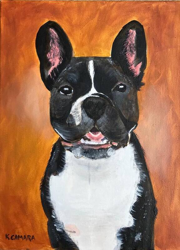 Pets Poster featuring the painting Winston by Kathie Camara