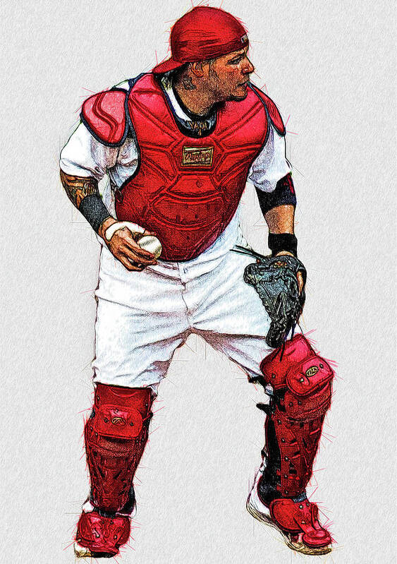 Yadier Molina - Catcher - St. Louis Cardinals Poster by Bob