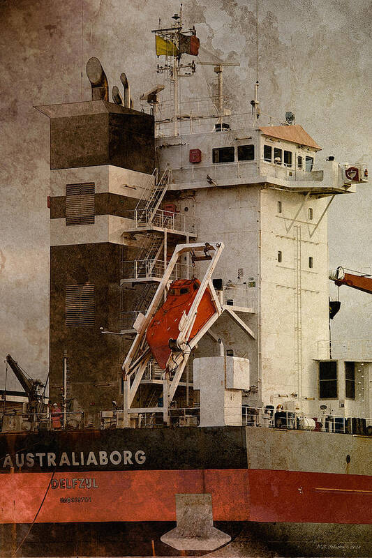 Ship Poster featuring the photograph Delfzul by WB Johnston