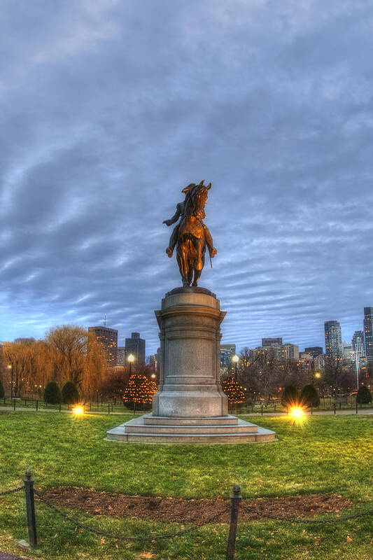 Boston Poster featuring the photograph George Washington Statue 4 - Boston by Joann Vitali