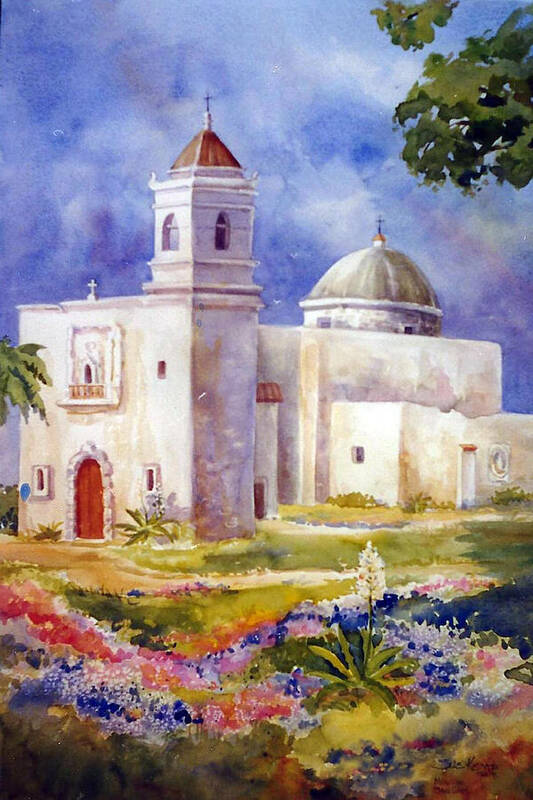 Mission Poster featuring the painting Mission San Jose by Sue Kemp
