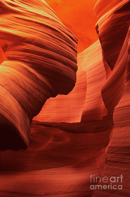 North America Poster featuring the photograph Sculpted Sandstone Upper Antelope Slot Canyon Arizona by Dave Welling