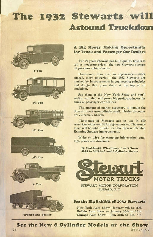 Stewart Poster featuring the photograph 1932 Stewarts Ad by Bill Dutting