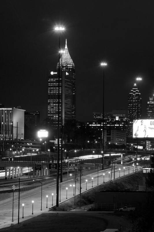 Night Poster featuring the photograph Down I75 by Ayesha Lakes