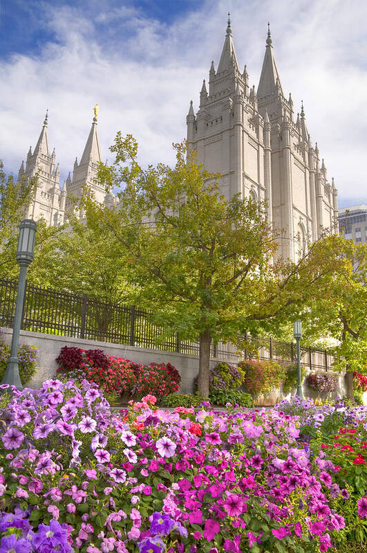 Mormon Poster featuring the photograph Mormon Temple Salt Lake City by Douglas Pulsipher