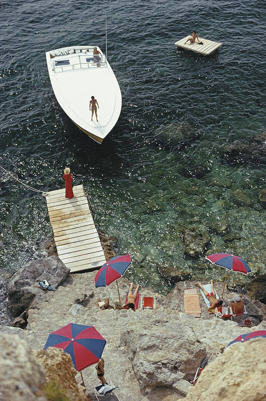 Summer Poster featuring the photograph Coming Ashore by Slim Aarons