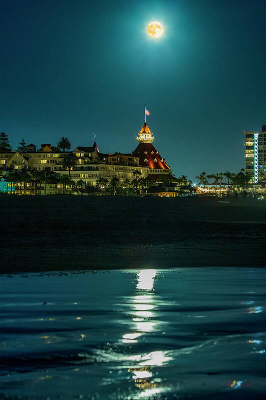 America Poster featuring the photograph Moon over Coronado by ProPeak Photography