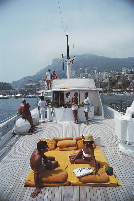 1980-1989 Poster featuring the photograph Scottis Yacht by Slim Aarons
