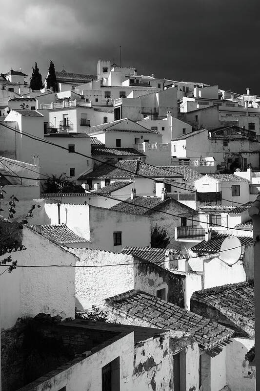 Andalucía Poster featuring the photograph Black and White town #2 by Gary Browne