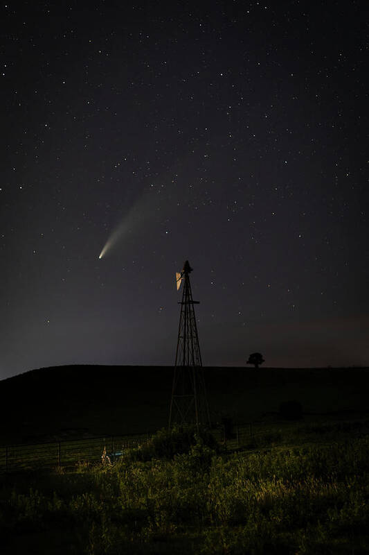 Fine Art America Poster featuring the photograph Catching A Comet by Scott Bean