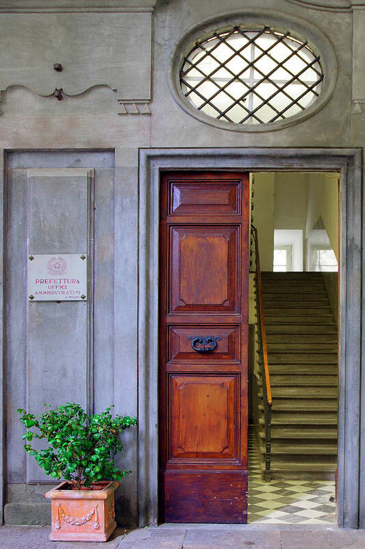 Italy Poster featuring the photograph Open Door - Lucca, Italy by Kenneth Lane Smith