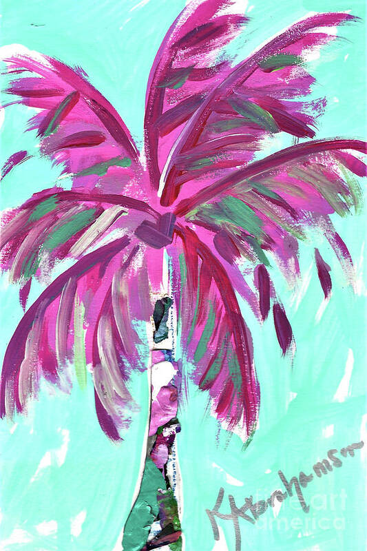 Palm Tree Poster featuring the painting Lily Palm Tree 2020_109 by Kristen Abrahamson