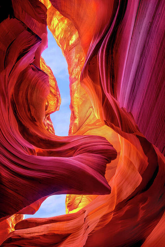 Antelope Canyon Poster featuring the photograph Sacred Beauty by Mikes Nature