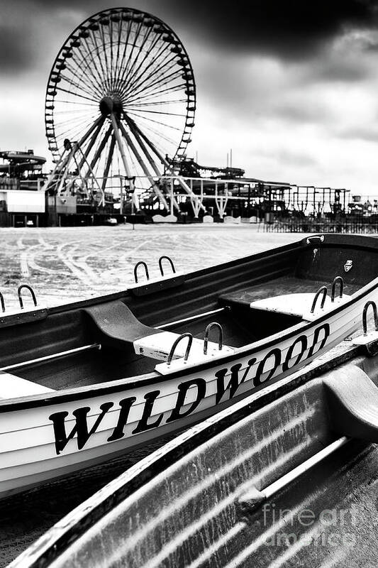 Wildwood Lifeguard Boats Poster featuring the photograph Wildwood Lifeguard Boats Profile by John Rizzuto