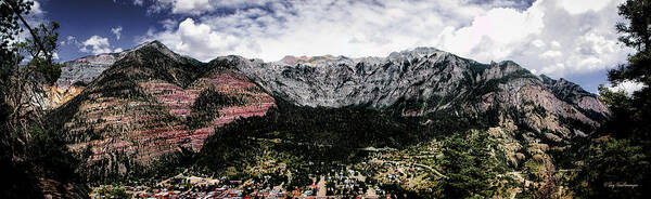 Telluride Colorado Canvas Print Poster featuring the photograph Telluride From The Air #2 by Lucy VanSwearingen