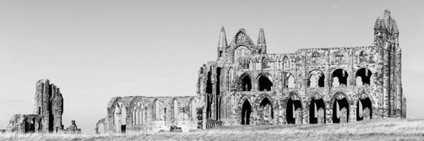 United Kingdom Poster featuring the photograph Whitby Abbey panorama #1 by Paul Cowan