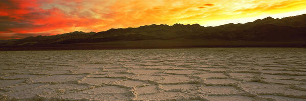 Photography Poster featuring the photograph Salt Flat At Sunset, Death Valley #2 by Panoramic Images