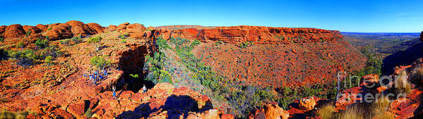 Kings Canyon Outback Landscape Central Australia Australian People Poster featuring the photograph Kings Canyon #3 by Bill Robinson