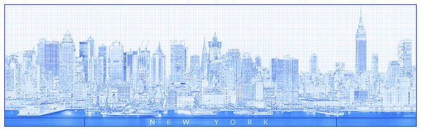 Photography Poster featuring the photograph View Of Skylines In A City, Manhattan #3 by Panoramic Images