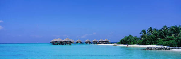 Photography Poster featuring the photograph Beach Cabanas, Baros, Maldives by Panoramic Images
