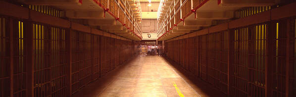 Photography Poster featuring the photograph Cell Block In A Prison, Alcatraz by Panoramic Images