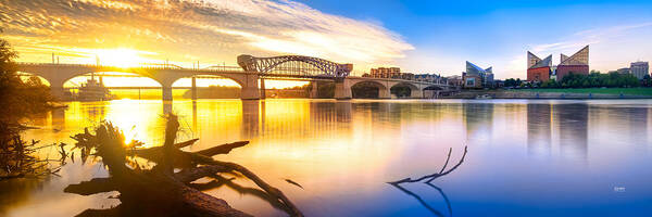Chattanooga Poster featuring the photograph Chattanooga Sunrise 2 by Steven Llorca