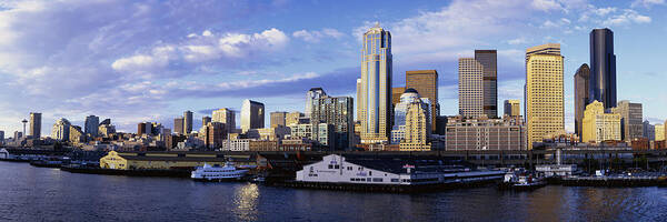Photography Poster featuring the photograph City At The Waterfront, Seattle by Panoramic Images