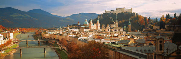 Photography Poster featuring the photograph Cityscape Salzburg Austria by Panoramic Images