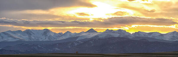 Colorado Poster featuring the photograph Colorado Front Range Panorama Gold by James BO Insogna