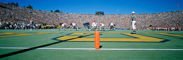 Photography Poster featuring the photograph Football Game, University Of Michigan by Panoramic Images