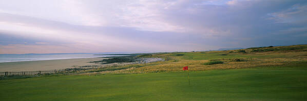 Photography Poster featuring the photograph Golf Flag On A Golf Course, Royal by Panoramic Images