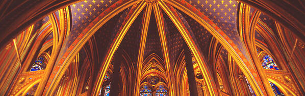 Photography Poster featuring the photograph Interior, Sainte Chapelle, Paris, France by Panoramic Images