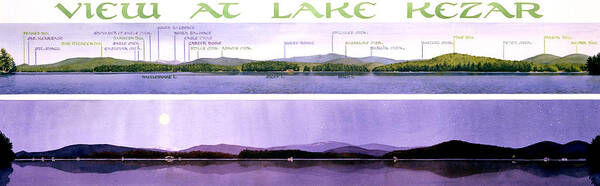Lake Poster featuring the painting Kezar Lake View by Mary Helmreich