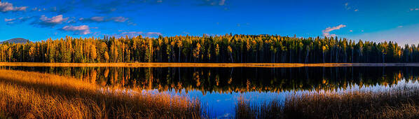 Pond Poster featuring the photograph Peavine Pond Panorama by Rob Tullis