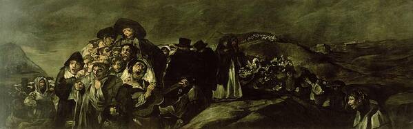 Suffering Poster featuring the photograph Pilgrimage To San Isidros Fountain, C.18213 Oil On Canvas by Francisco Goya