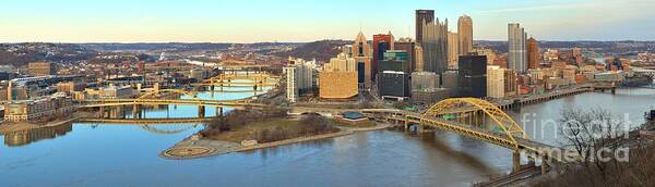  Poster featuring the photograph Soft Light Over Pittsburgh by Adam Jewell