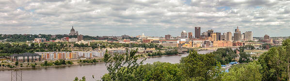 Panorama Poster featuring the photograph St Paul Skyline 2005 by Mike Evangelist