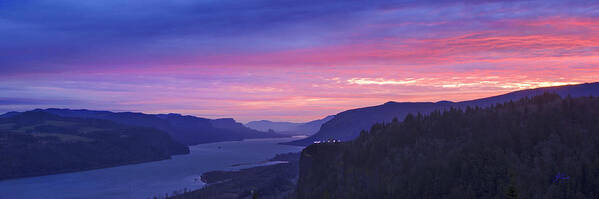 Sunrise Poster featuring the photograph Sunrise in the Gorge - 01 by Lori Grimmett