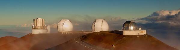 Keck Poster featuring the photograph Twin Keck telescopes atop Mauna Kea by Craig Watanabe