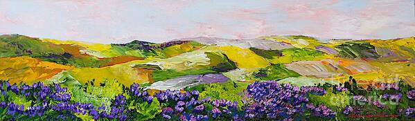 Landscape Poster featuring the painting Violet Sunrise by Allan P Friedlander