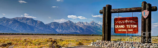 Grand Teton National Park Poster featuring the photograph Entrance to Grand Tetons by Sue Karski