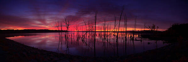 Manasquan Reservoir Poster featuring the photograph October Sunrise #2 by Raymond Salani III
