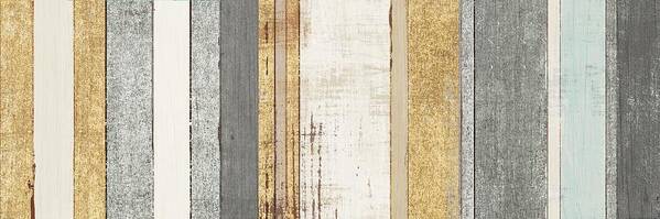Abstract Poster featuring the painting Beachscape Viii Gold Neutral by Michael Mullan