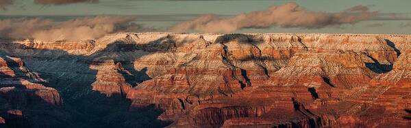 Arizona Poster featuring the photograph Grand Canyon Sunset Panorama by Teresa Wilson