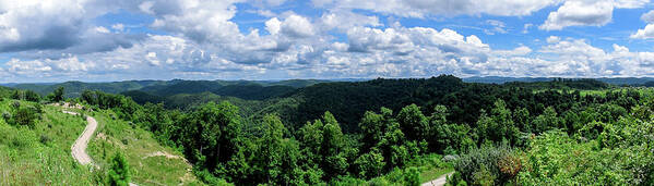 Eastern Ky Poster featuring the photograph Hills and Clouds by Lester Plank